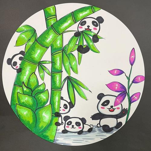 小红书自带滤镜  #创意儿童画  #竹子  #熊猫  #少儿创意美术  适合