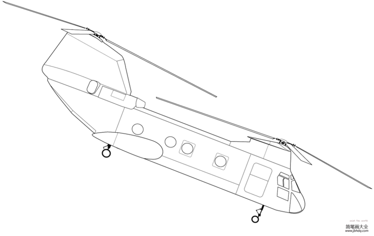 直升飞机的简笔画武装直升飞机的简笔画