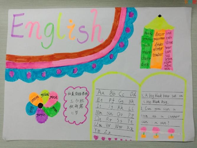 三年级英语快乐阅读手抄报简单又漂亮