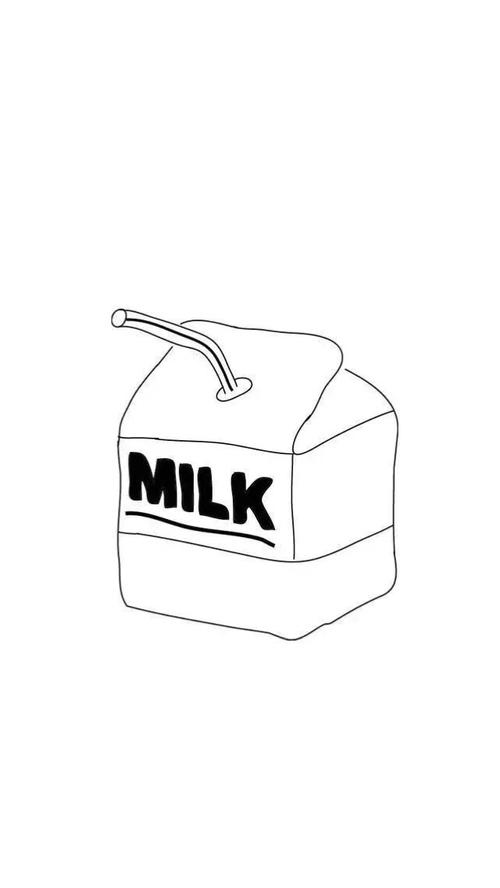 一杯牛奶的简笔画图片