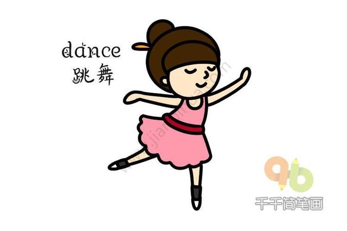 跳舞的小女孩简笔画图片舞蹈女孩简笔画简笔画教程跳芭蕾的小人简笔画