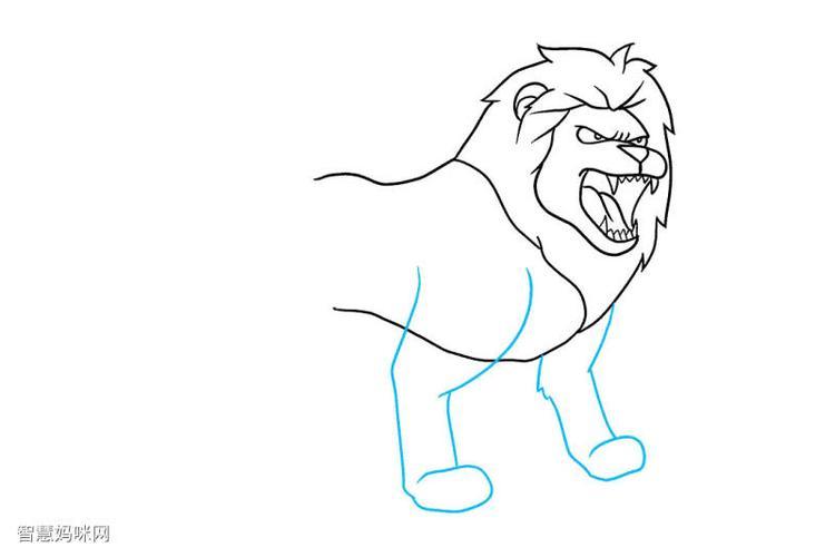 又凶猛又霸气的狮子简笔画