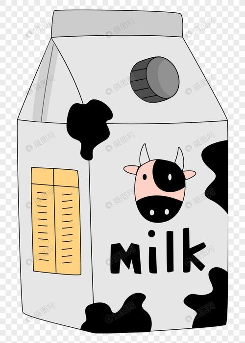 牛奶简笔画 彩色