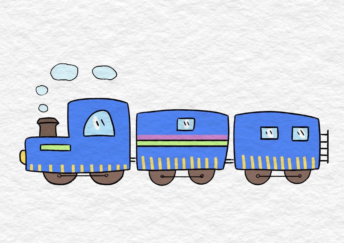 小火车简笔画来了,小伙伴们一起来画吧!#交通工具 #火车 # - 抖音