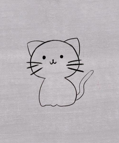 可爱小猫咪简笔画分享简笔画过程