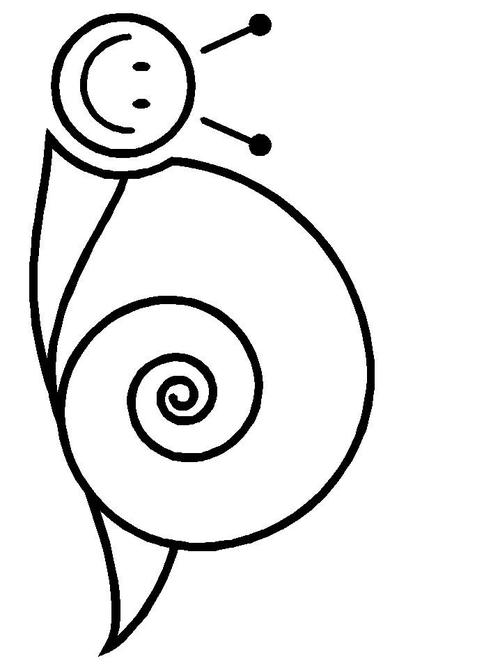 蜗牛简笔画法简单的小学生