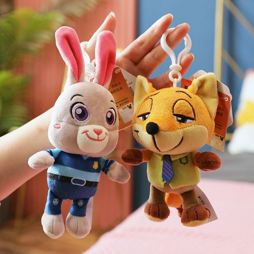 正版迪士尼疯狂动物城公仔兔子朱迪毛绒玩具包包挂件尼克玩偶娃娃