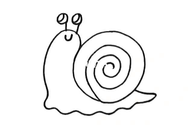 简笔画蜗牛的教程