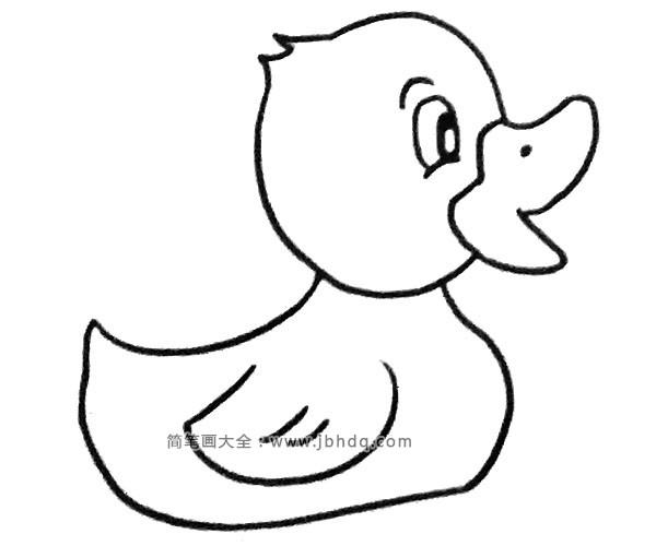鸭子画法简笔画可爱