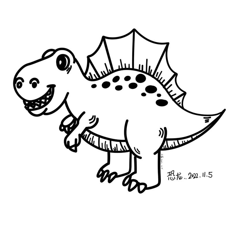 恐龙怎么画简笔画儿童画