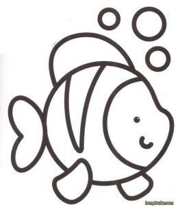 吐泡泡的鱼简笔画