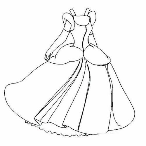 服装简笔画穿着类简笔画教你学画漂亮裙子的简单画法