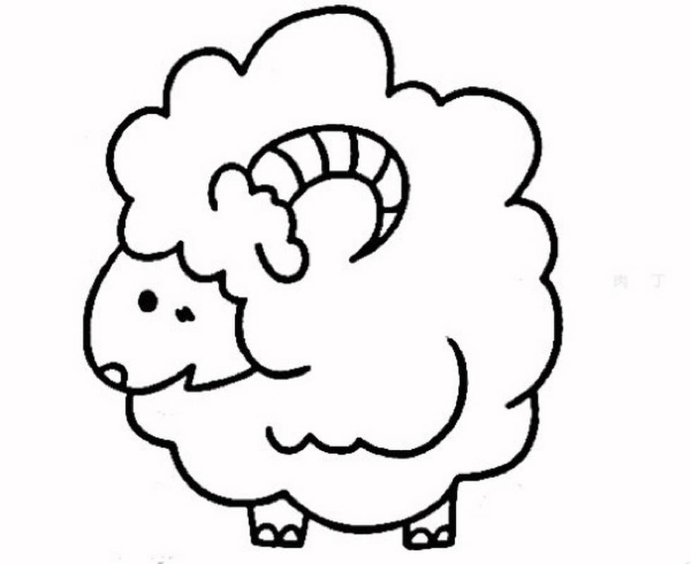 羊简笔画/儿童创意画/简笔画素材 可爱的小绵羊来啦 #简笔画