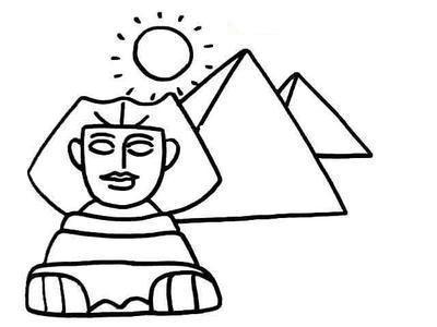 古埃及的图画简笔画