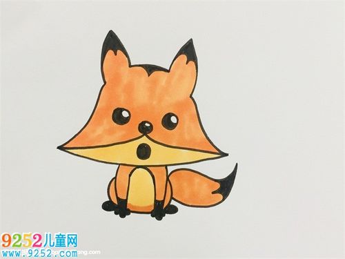 狐狸的画法简笔画加色彩