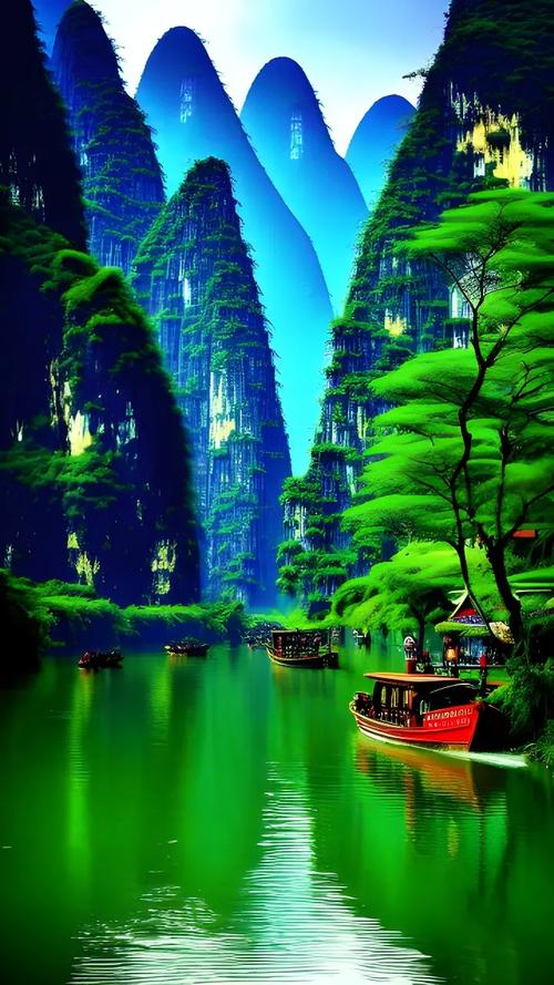桂林山水甲天下,山环水,水绕山,好山好水好风景,人间仙境美如 - 抖音