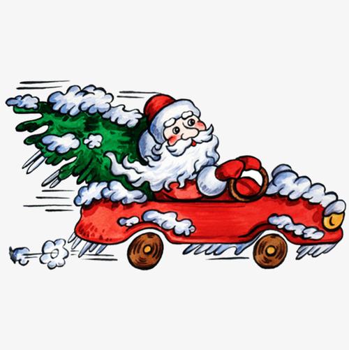 圣诞老人乘汽车