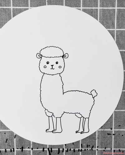 羊驼画法简笔画儿童