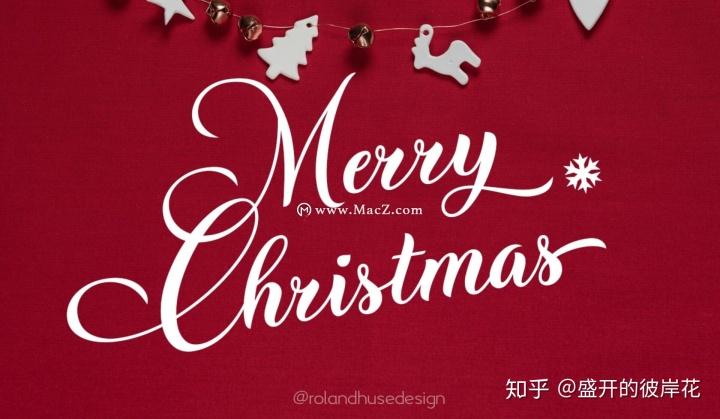 针式打印机风格英文字体可爱漂亮的圣诞节和新年贺卡艺术字体推荐
