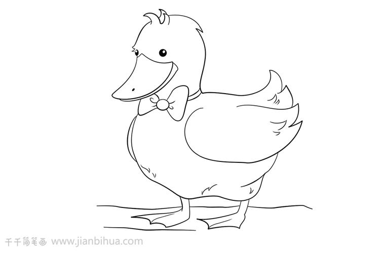 鸭子简笔画最简单的方法