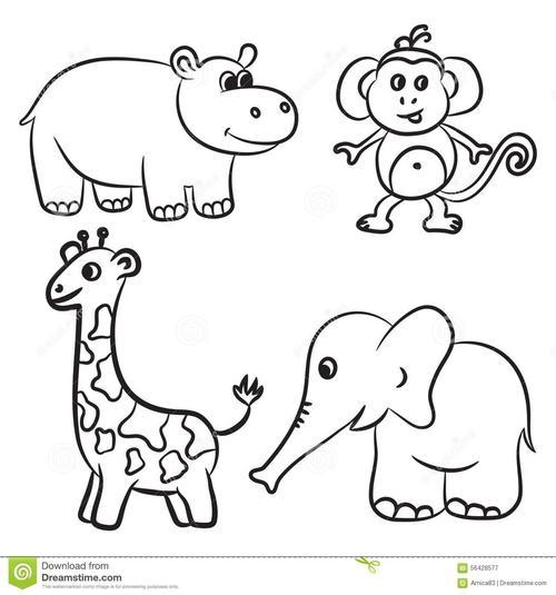 幼儿简笔画动物园图片