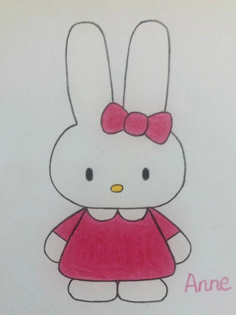 彩铅简笔画小兔子92 五分钟就可以画好的画.