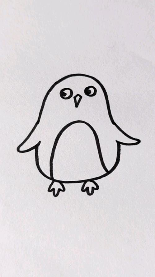 幼儿园简笔画大全最简单企鹅