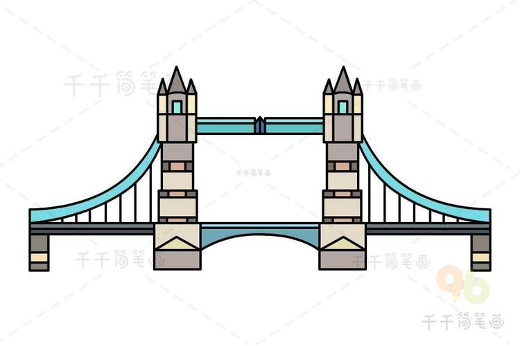 伦敦塔桥 简笔画