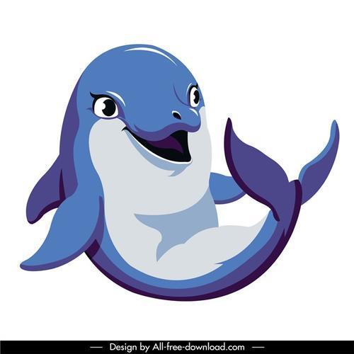 海豚简笔画小动物彩色步骤6