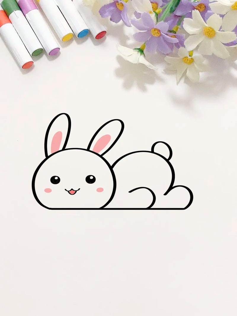 一起来画可爱的小兔子吧,这个画法简单又好 - 抖音