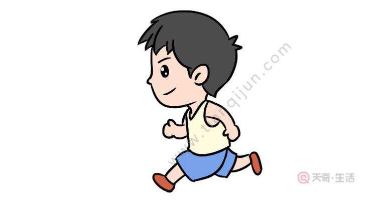 小人跑步简笔画可爱