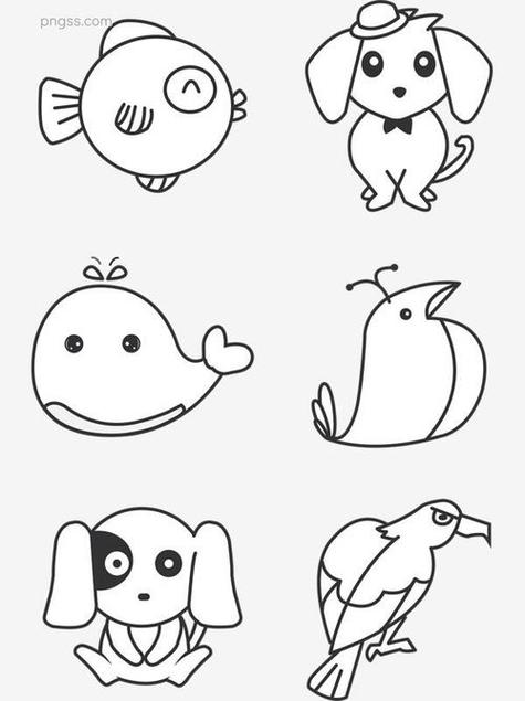 简单又可爱的100个小动物简笔画