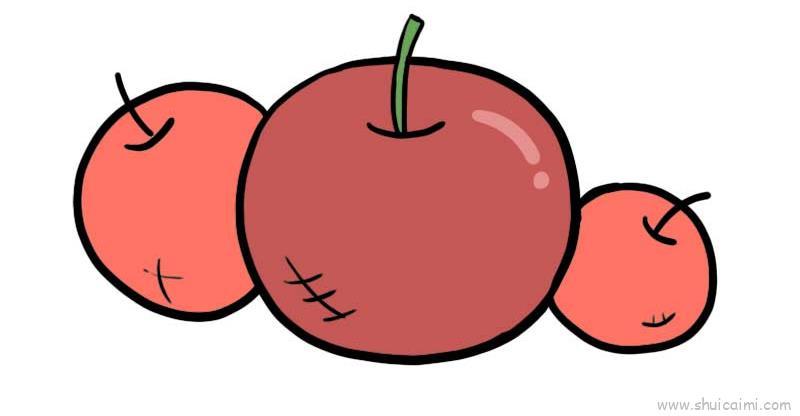 苹果儿童画怎么画 苹果简笔画顺序