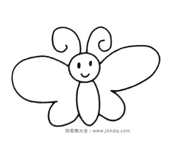 怎么画可爱的小蝴蝶简笔画