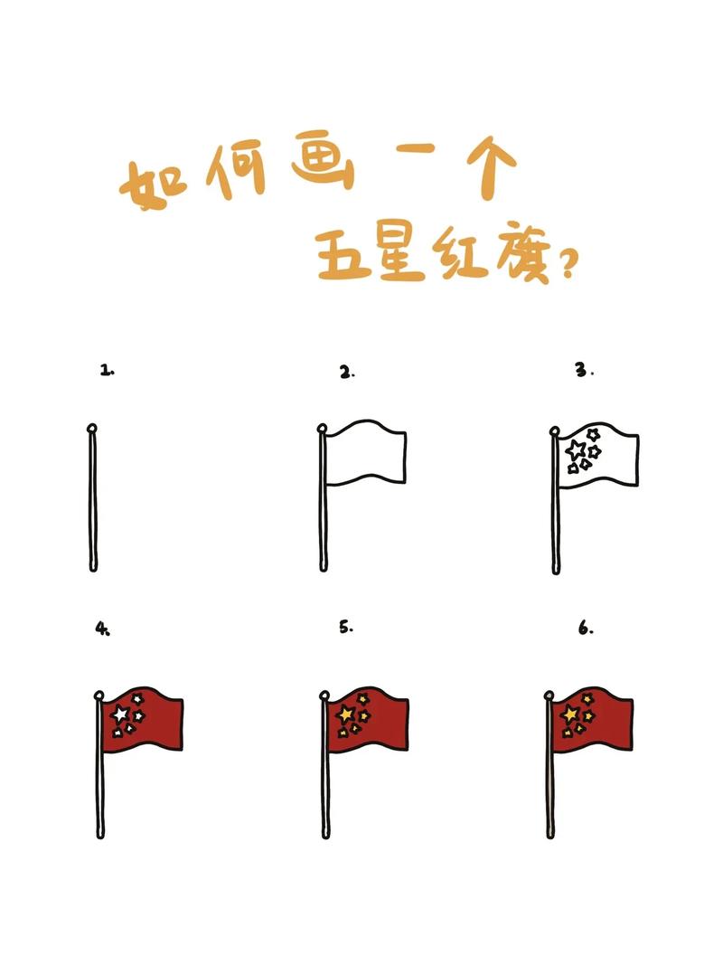 中国旗图片 简笔画
