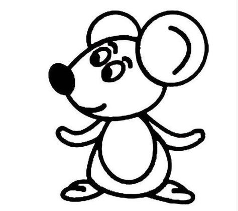 过年的小老鼠怎么画简笔画