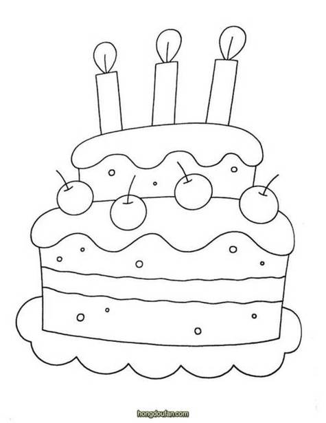 生日蛋糕简笔画在线图片欣赏