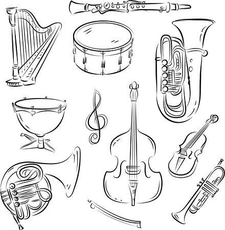 西洋管弦乐队简笔画原创 简笔画 乐器系列 双簧管简笔画乐器教程针