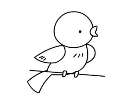 黄鹂鸟简笔画儿童画