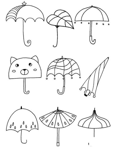 伞面图案简笔画
