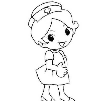 女护士人物简笔画白衣天使卡通护士简笔画的画法图片教程素描
