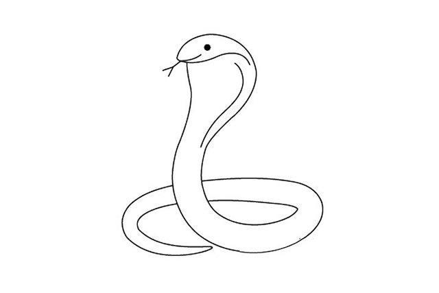 动物的蛇画法简笔画大图