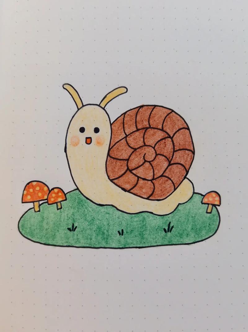 蜗牛简笔画.