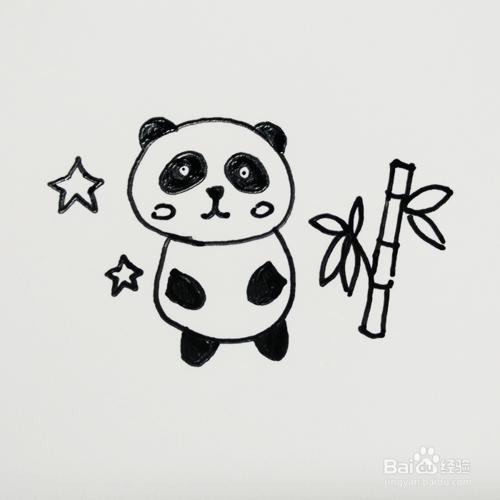 小熊猫简笔画图片 可爱