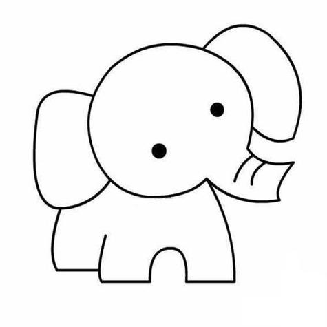 strong>简笔画大象 /strong>怎么画简单又可爱大象的画法儿童简笔画