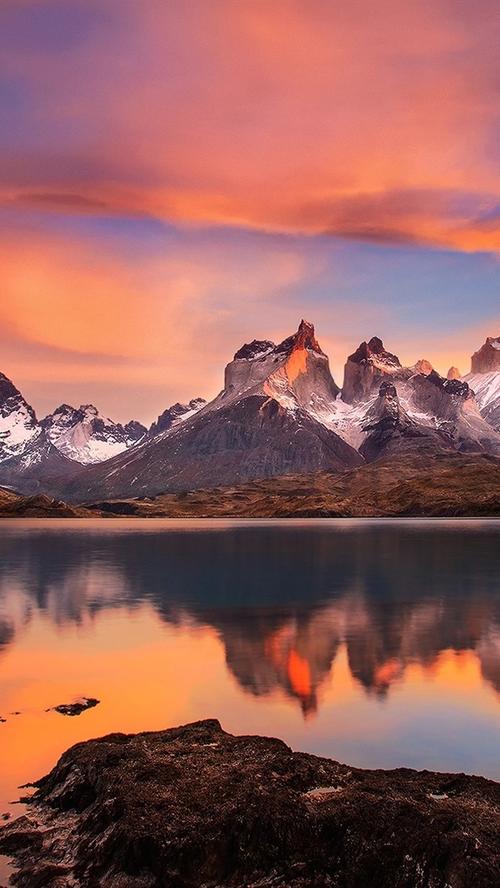 壁纸 智利,巴塔哥尼亚,安第斯山脉,湖泊,日落 1920x1200 hd 高清壁纸