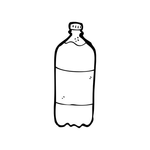 矿泉水瓶,向量,在白色背景上的卡通矿泉水瓶
