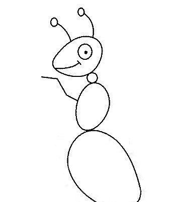 儿童昆虫图画简笔画蚂蚁