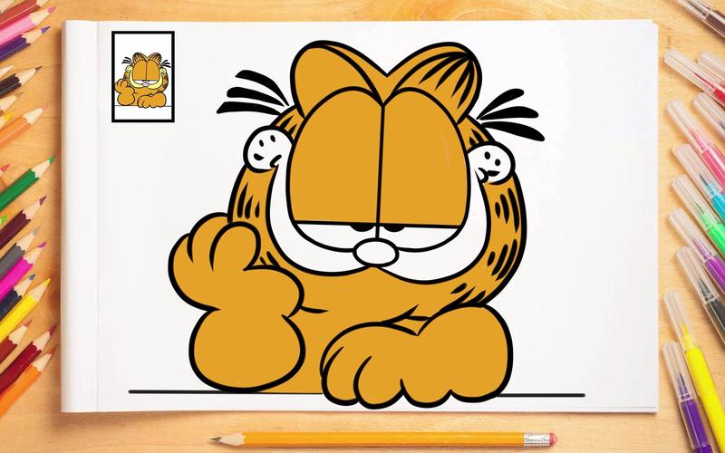 加菲猫图片卡通简笔画