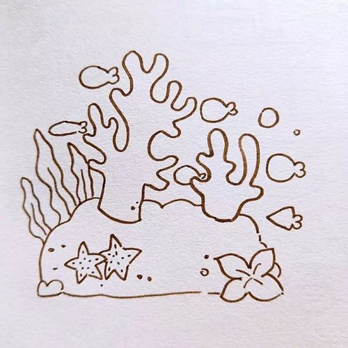 幼儿画珊瑚简笔画图片大全